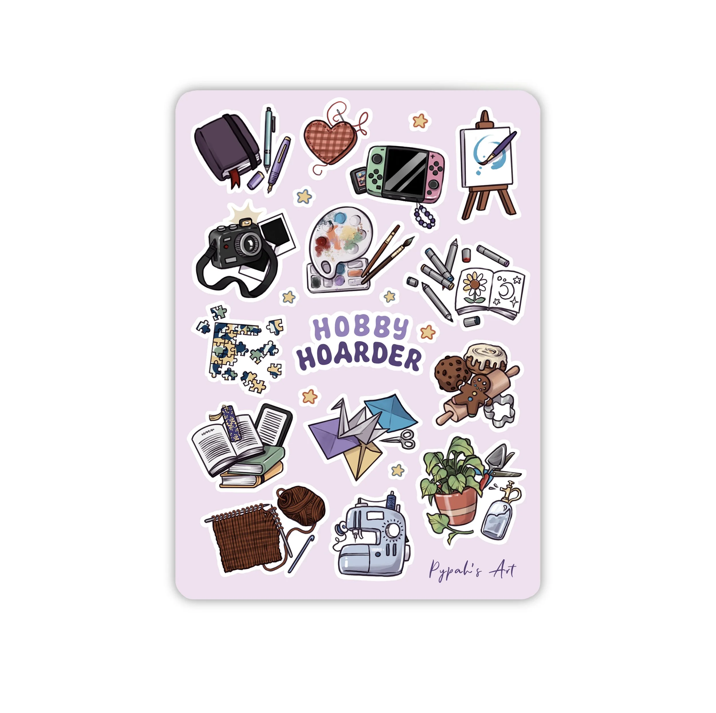 Hobby Hoarder Sticker Sheet thumbnail
