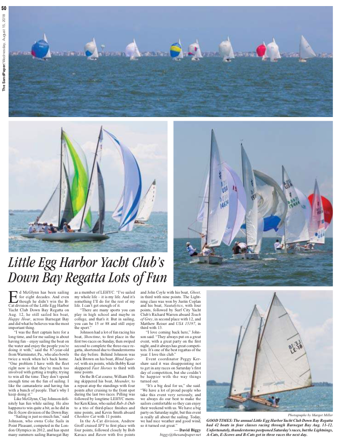  August 15, 2018. Margot Miller for The Sandpaper LBI. 