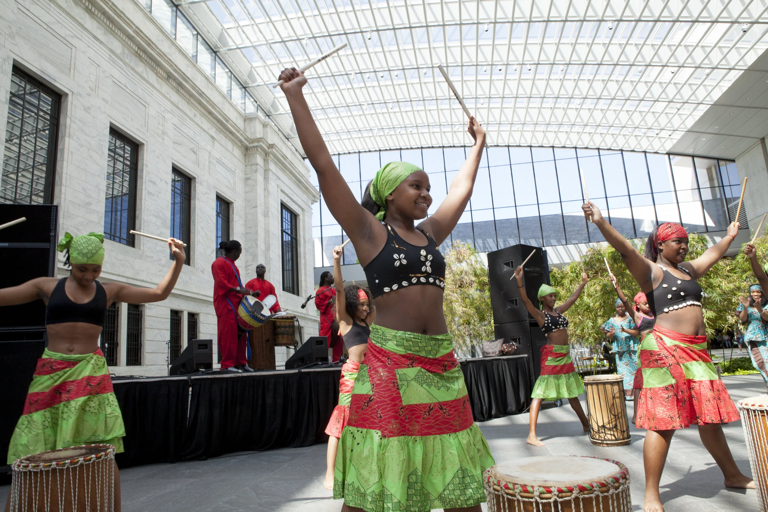 Dancers from the Djapo Cultural Arts Institute, here performing at the Cleveland Art Museum, have been beneficiaries of arts funding through the initiative.