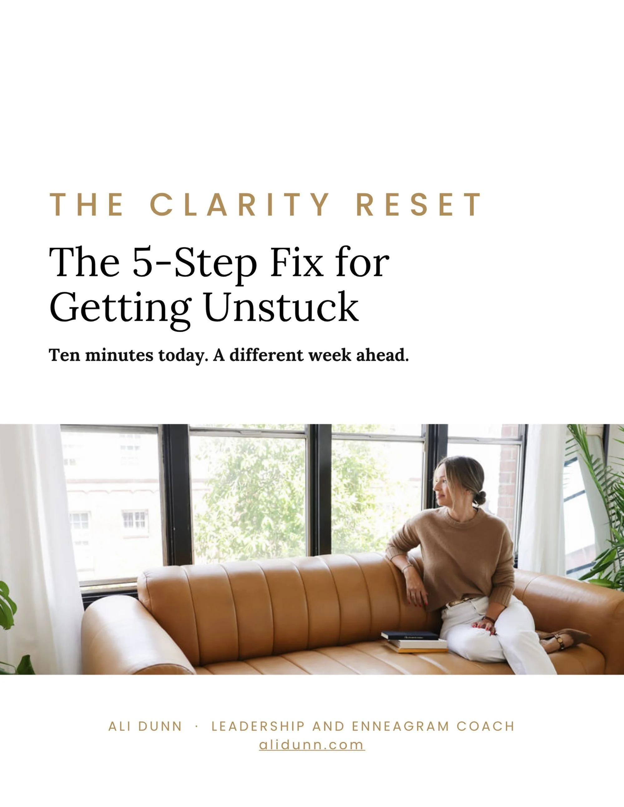 Ever notice how the &ldquo;big decision&rdquo; you&rsquo;ve been avoiding for weeks takes 10 minutes to actually think through, once you sit down and do it?

That is why I created The Clarity Reset. After nearly 10 years of coaching ambitious and cre