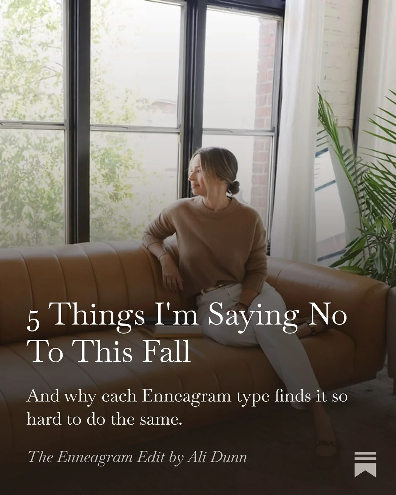 I&rsquo;m saying no to a lot this fall.

No to the supplements, peptides, and creatine ads telling me I need to look better or I&rsquo;m running out of time.

No to being a good girl. Saying yes when I mean no. Showing up a certain way so everyone el