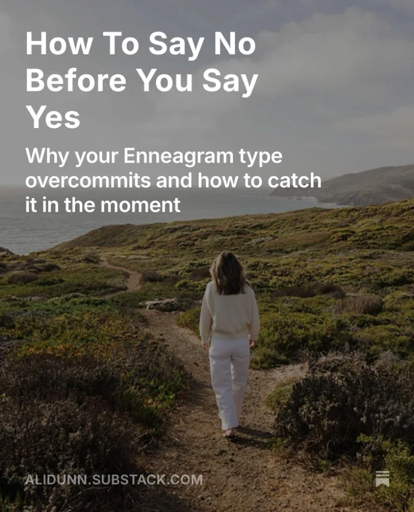 I used to say yes to something before I&rsquo;d even finished hearing the question. That was before I started working with my Enneagram type.

That was a classic Enneagram 7 move. More fun, more options, more everything. Then I would be overbooked an