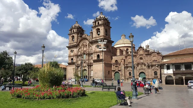 Main square and cathedral in Cusco, Peru