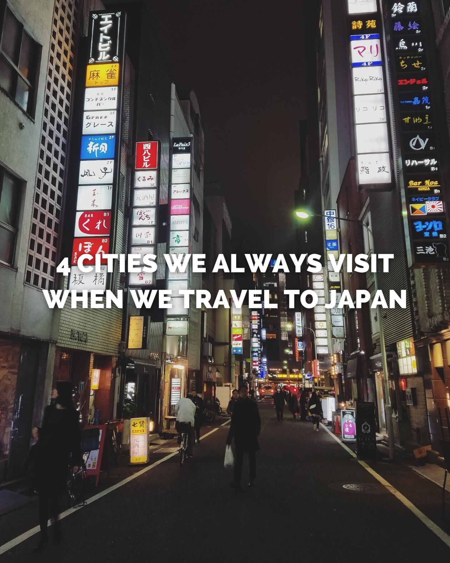 People are flocking to Japan right now and we want to share with you the 4 cities we always take our travelers to when we go on our 11 Day Trip to Japan. 

1. Osaka
2. Kyoto
3. Ishikawa
4. Tokyo

You can find the FULL blog post with a few of our reco