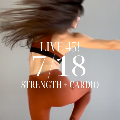 LTMovement© LIVE 45! Strength + Cardio with heavy + light hand weights - 7/18/26