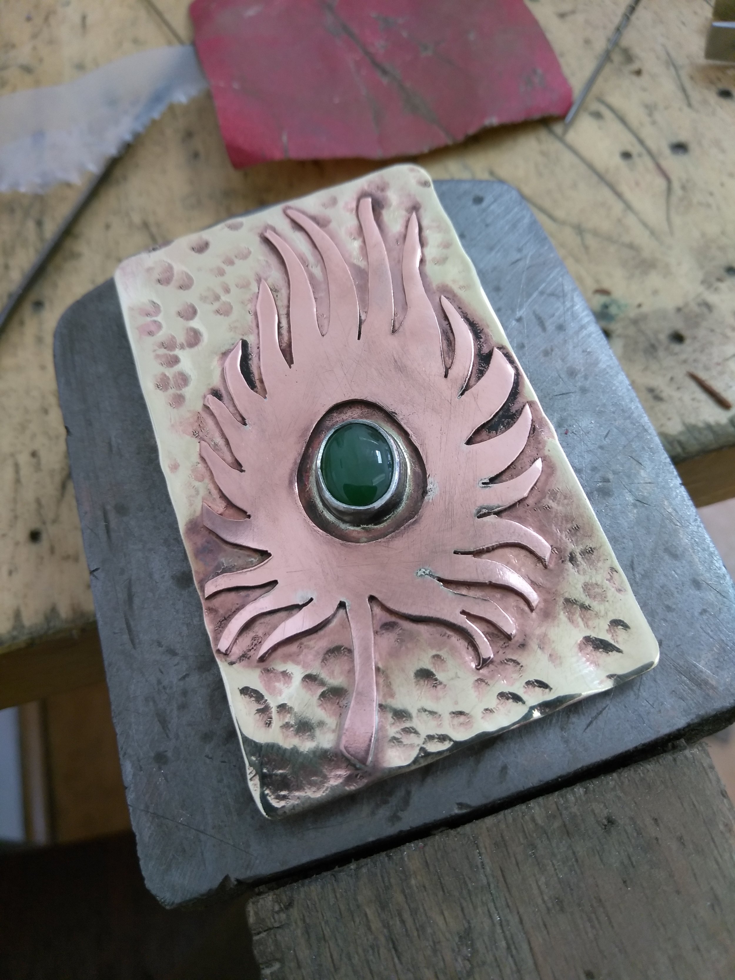 Peacock Feather Money Clip