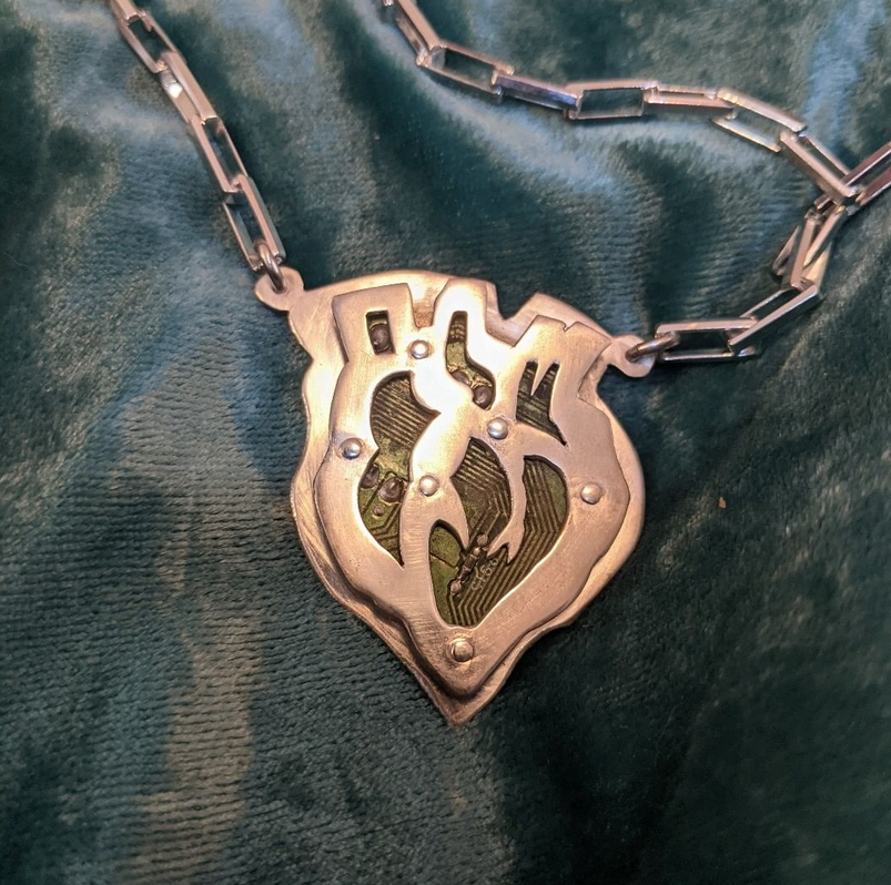Techno Heart Pendant 1