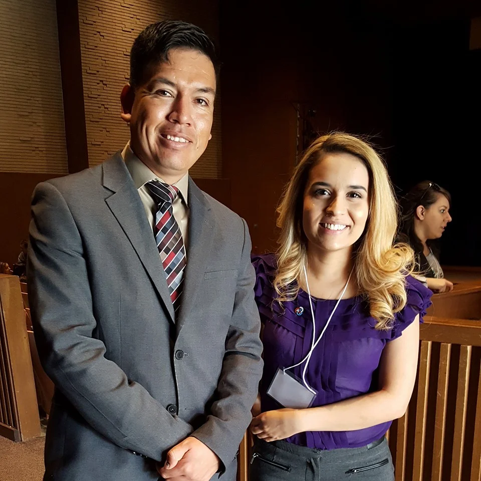 Keynote Speaker Oscar Vazquez, Business Analyst II, from Underwater Dreams and Spare Parts with FHLA Alum Alejandra Castellaños