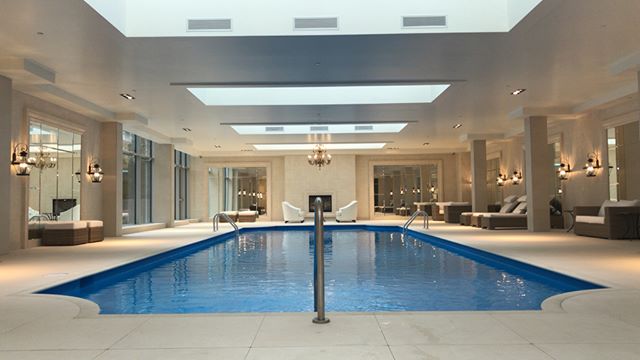 Indoor pool goals! Sunday's we sit back &amp; relax!🏊&zwj;♂️