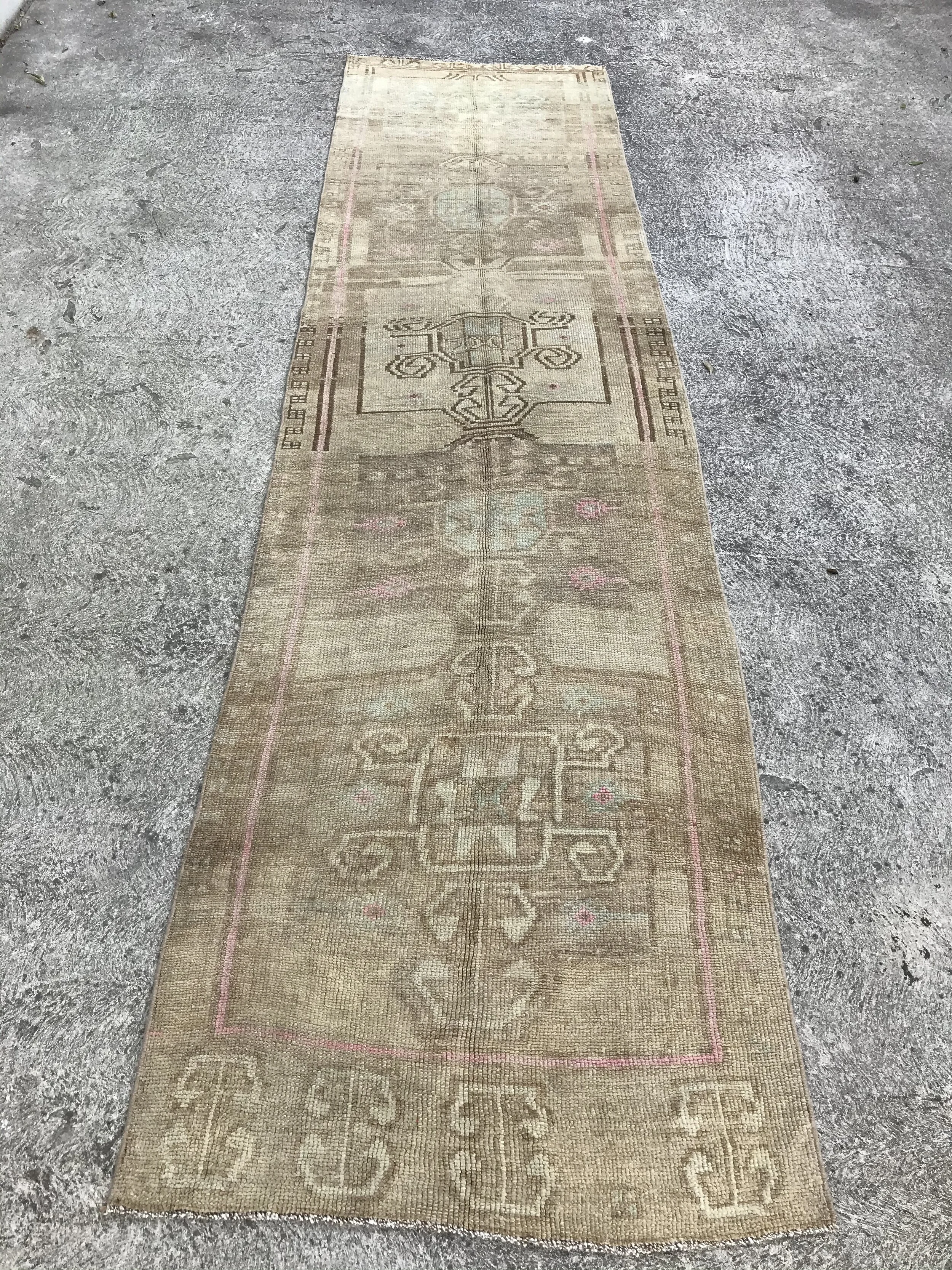 2'10"x11'3" Vintage Turkish Runner