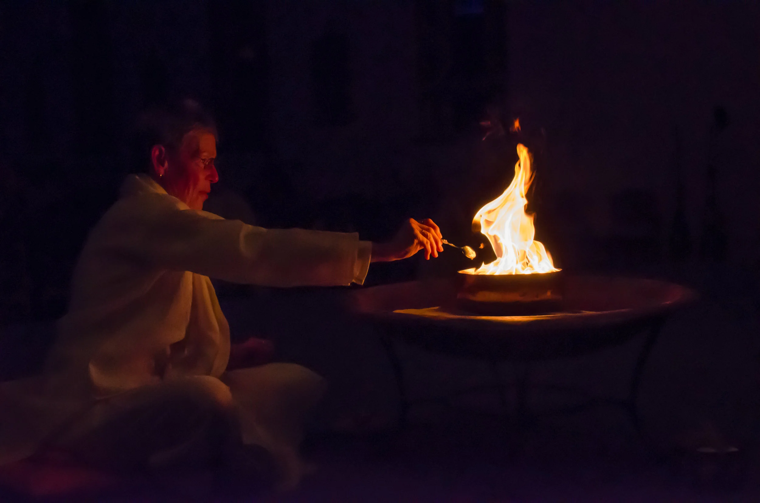 Sacred fire ceremony during vows