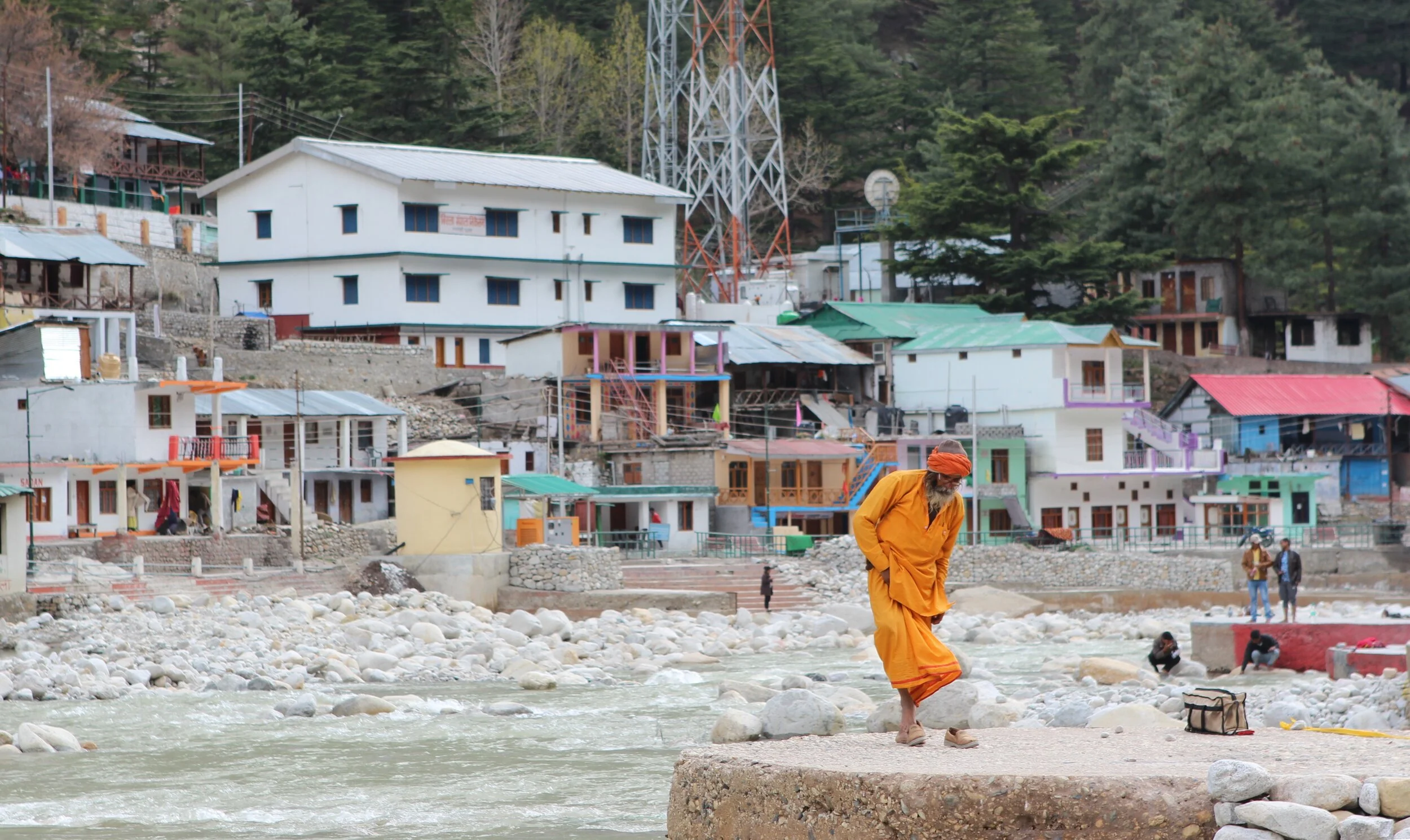 Orange Robe on the Ganges