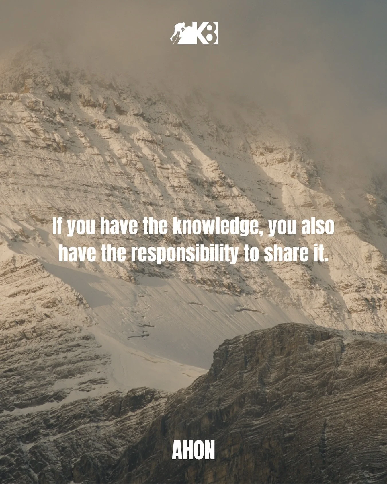 The @k8mountaineeringclubofalberta mantra is simple: if you have the knowledge, you also have the responsibility to share it. 

Read about the ethos of K8 and how it shaped our film AHON in the @bowvalleyinsider &mdash; see link in bio!