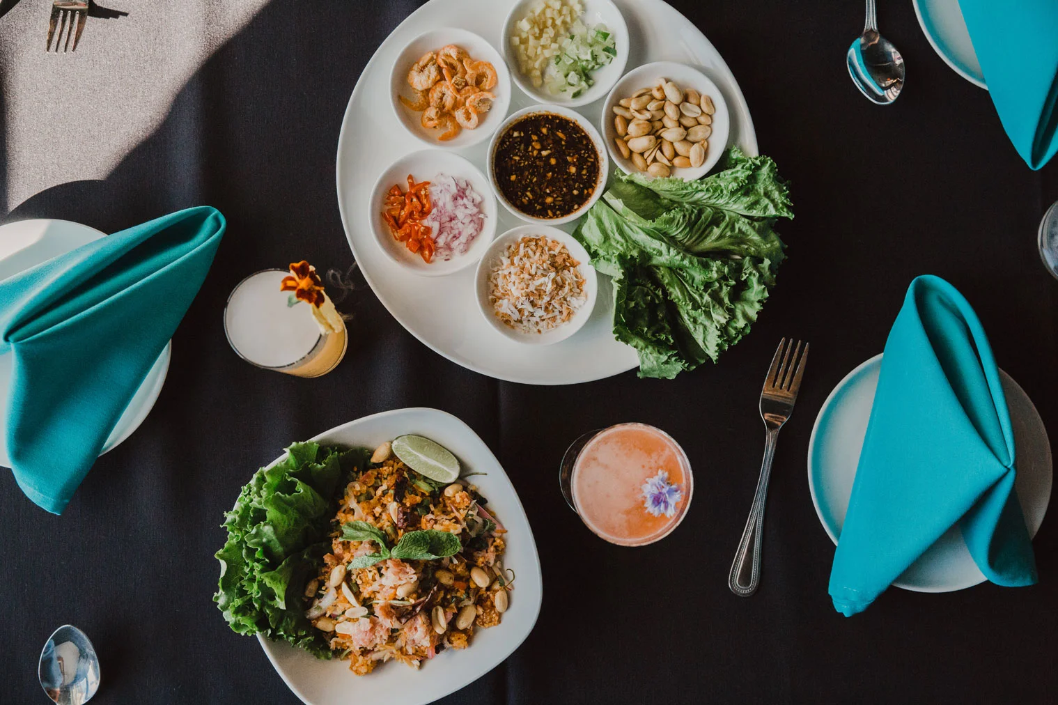 Miang Kham and Khao Tod Nam Sod