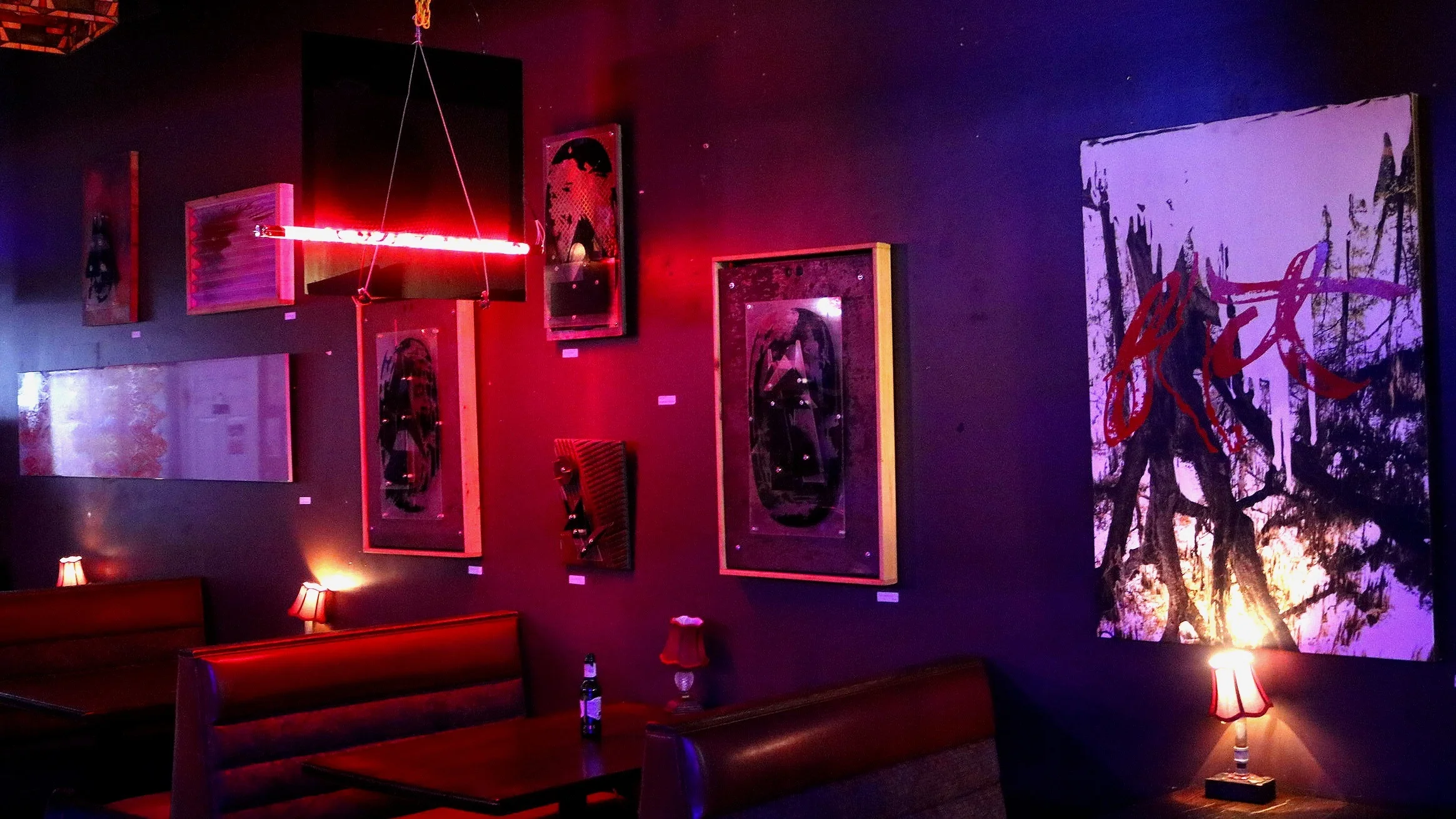 R Tide, Dark Honey, F@ct, accompanying works by John O'Brian