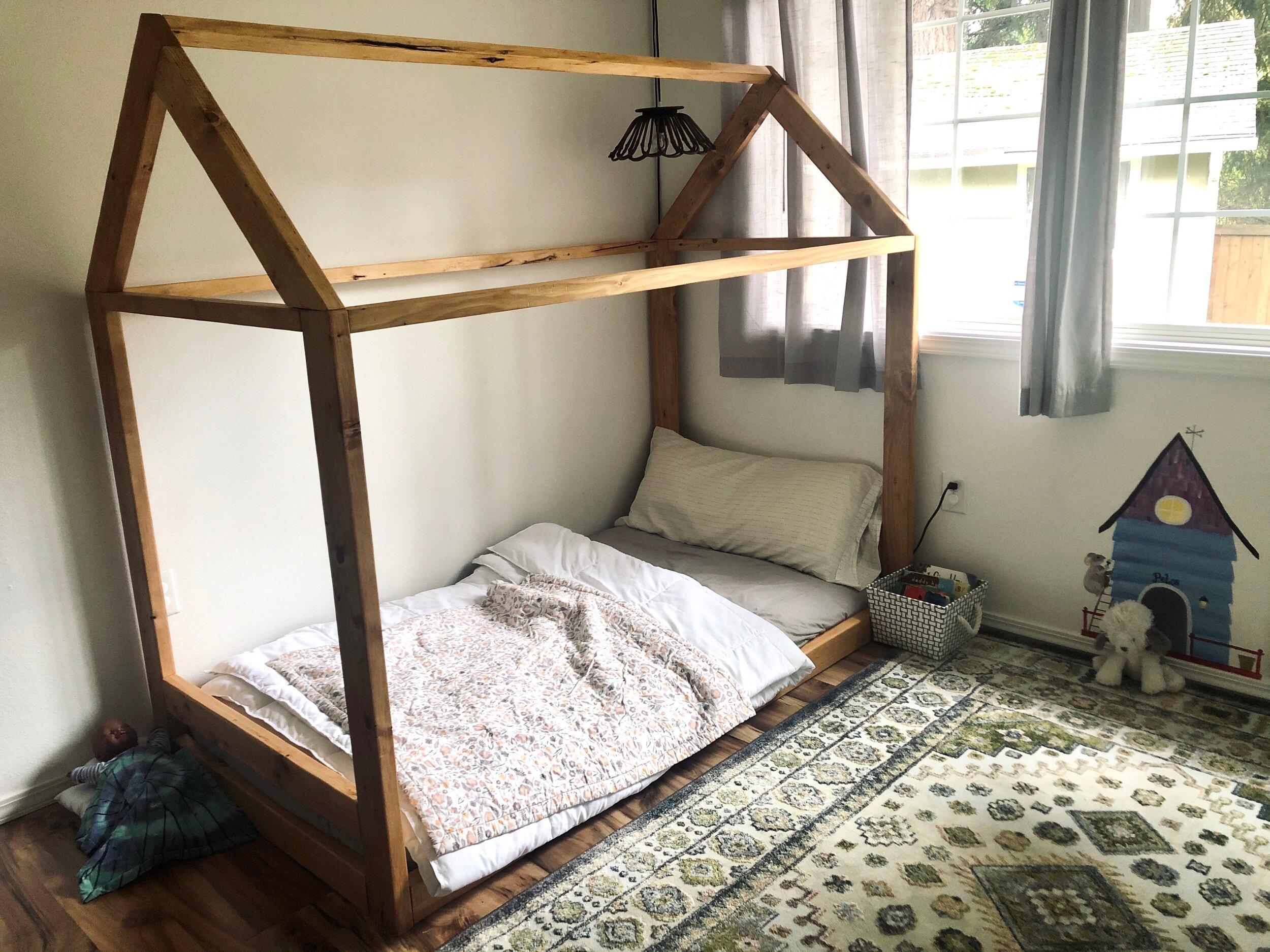 Building A House Bed Frame Curating, Diy House Bed Frame