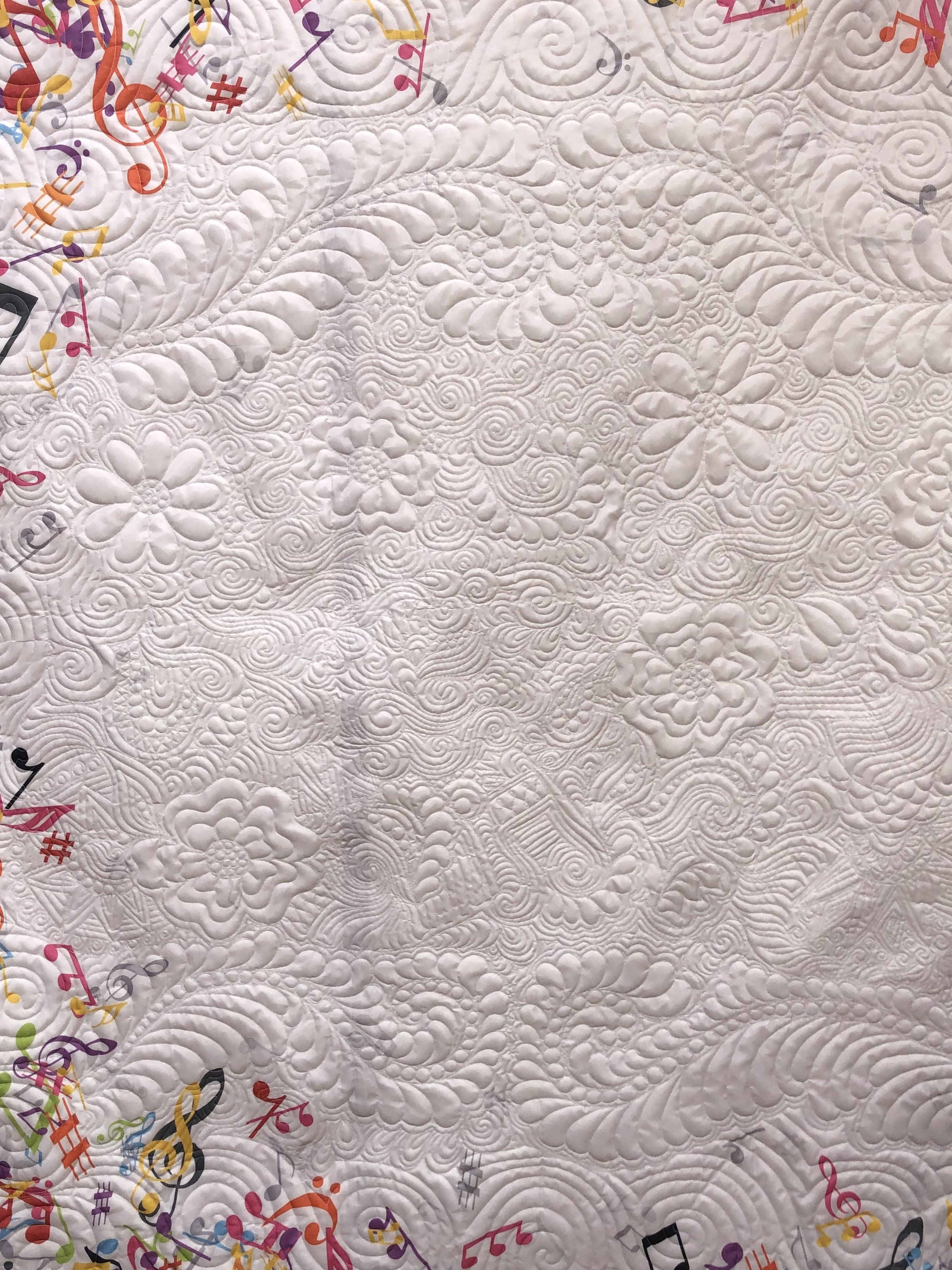 Copy of Music Themed Shower Curtain Quilt Front