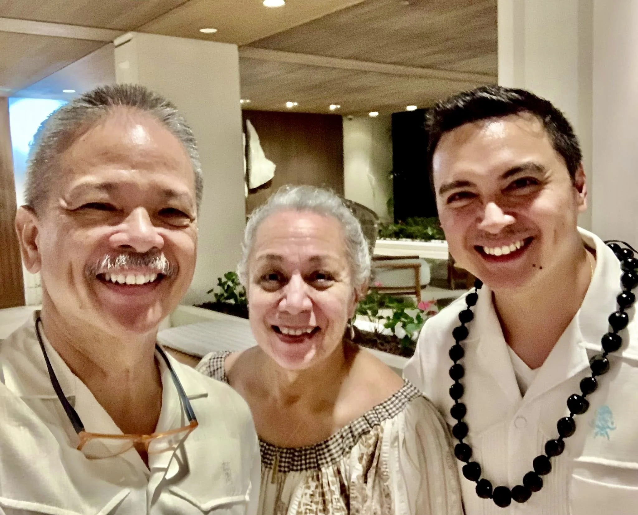 The Halekulani Hotel with Kekoa Wooward and Helene Woodward. 