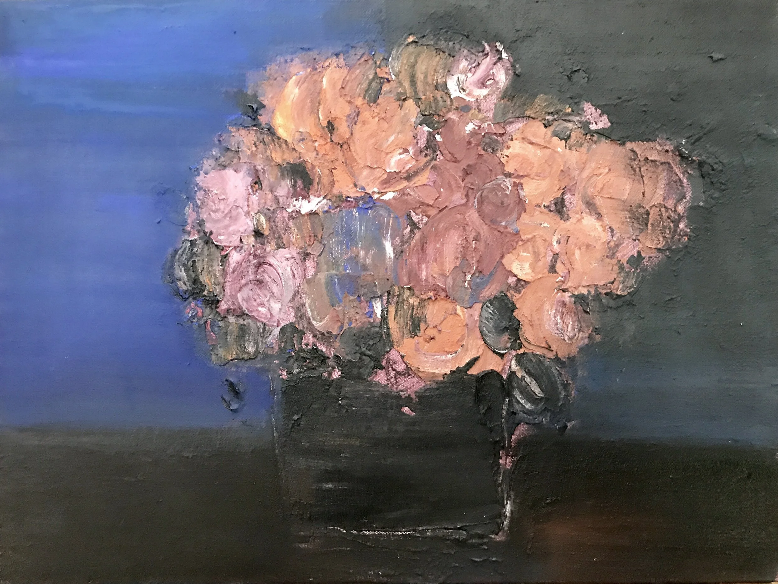 21、赵纯 亚麻布油彩《瓶花》40X30cm (2).jpg