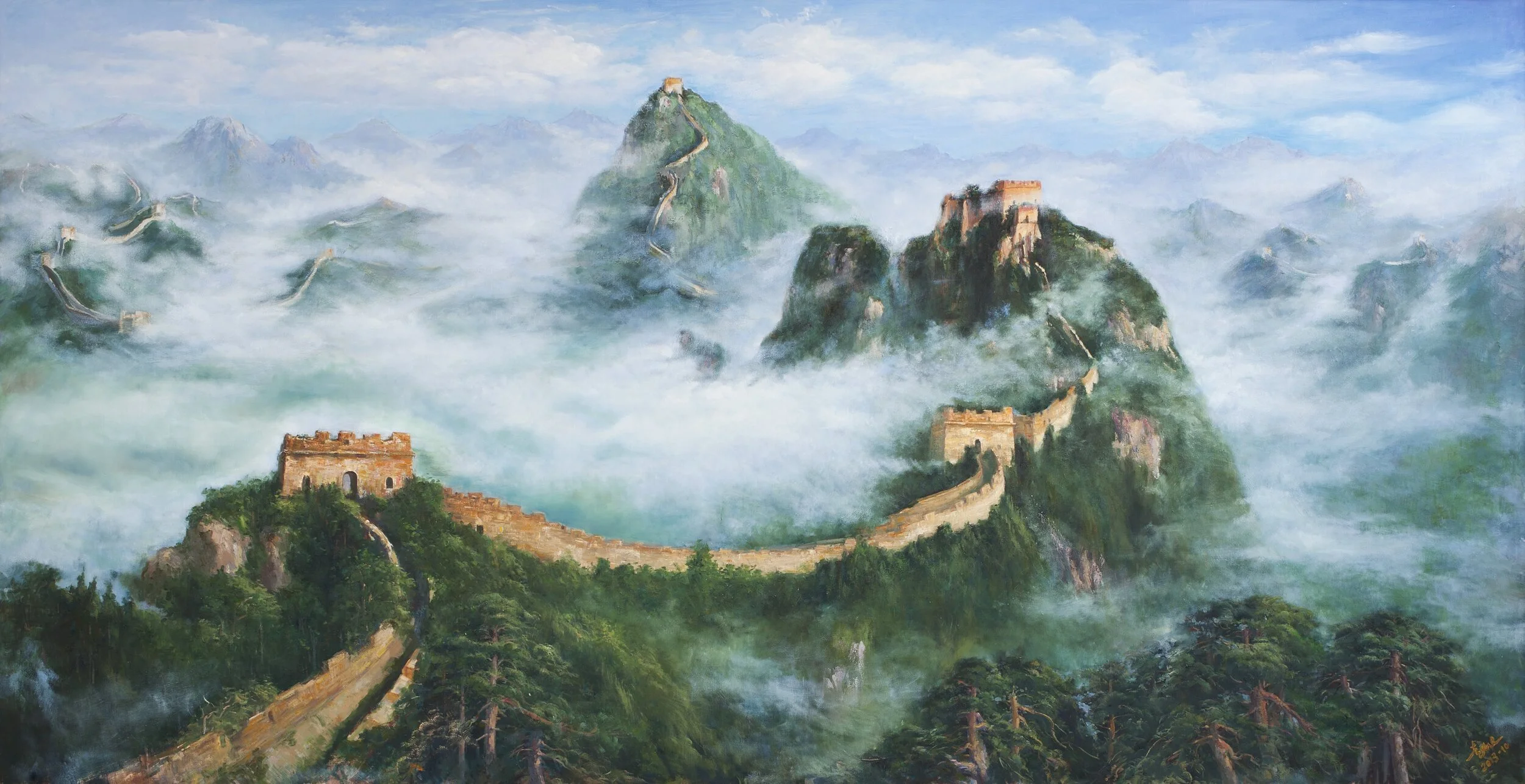 2、布面油彩《金色长城》530X230cm.jpg