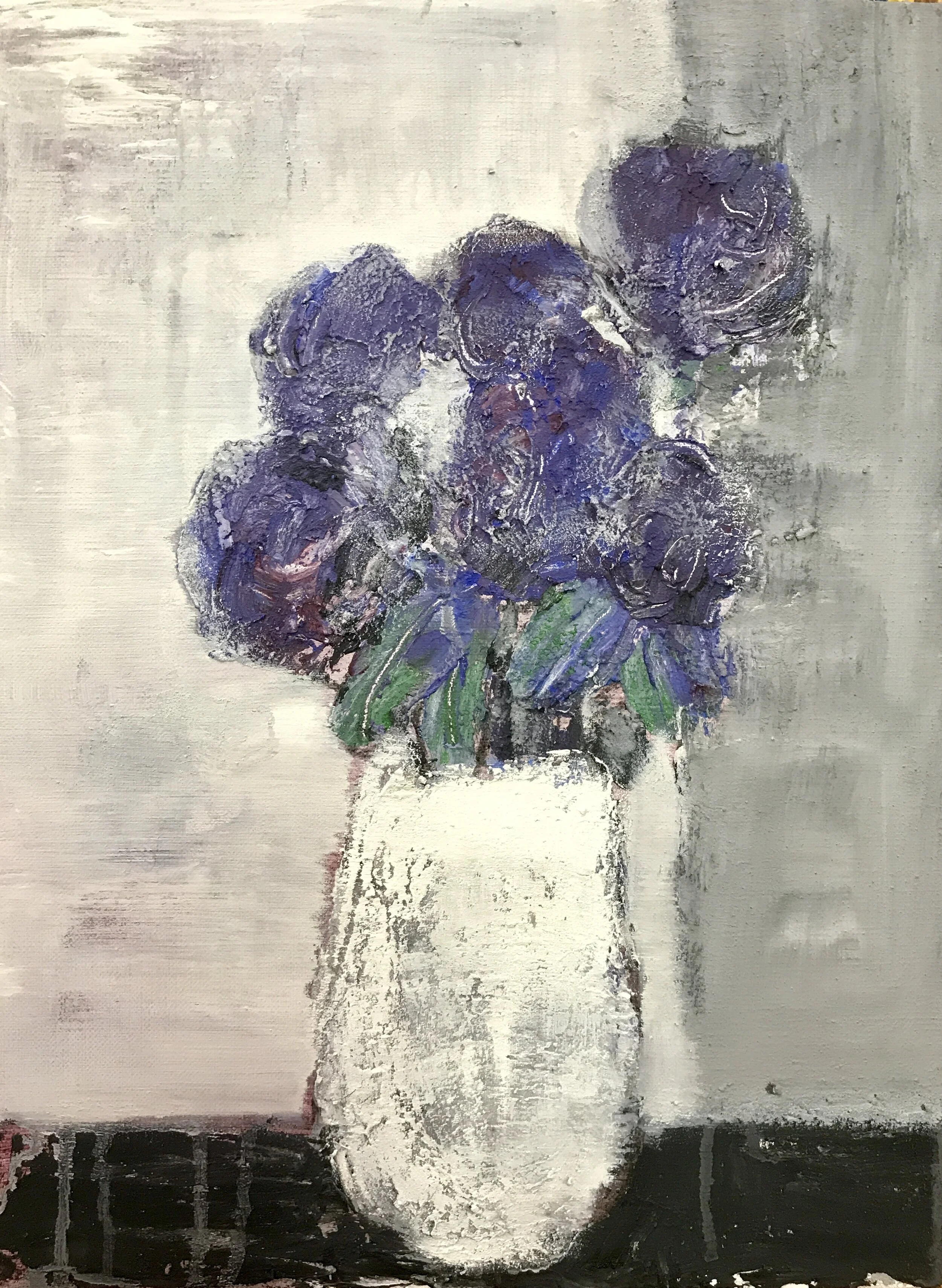 12、赵纯 亚麻布油彩《蓝色妖姬》40X30cm.jpg