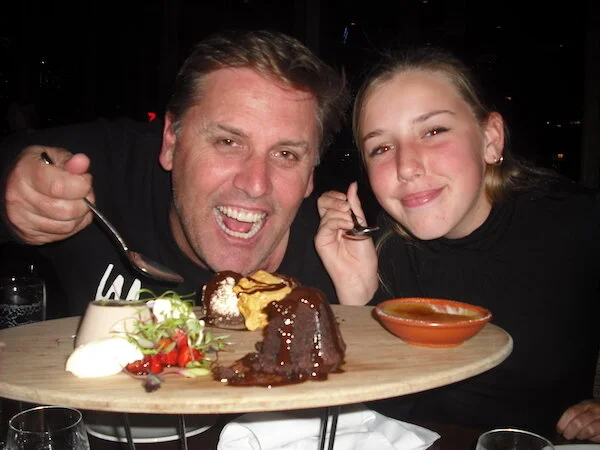 The Deeluxe Family enjoying desserts!