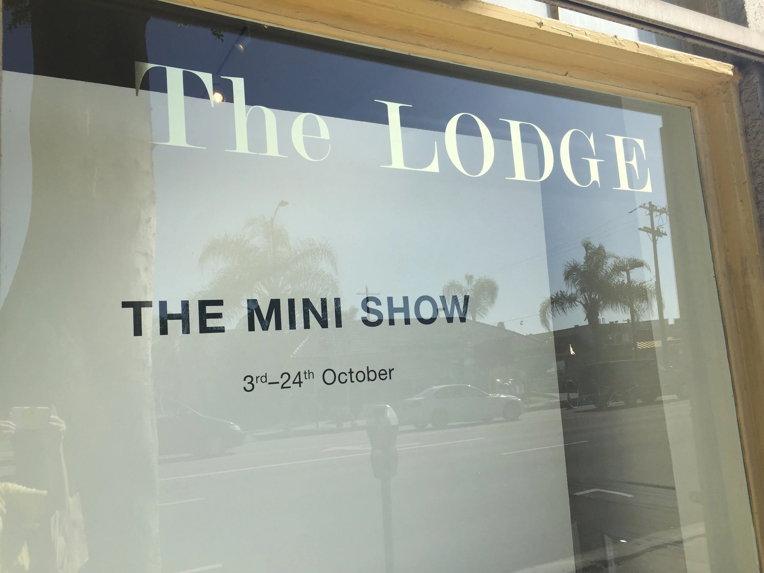 Clare conceptualized and curated The Mini Show at The Lodge Gallery in Hollywood. Every detail was included down to the dry leaves and trash outside the door on Western Avenue. The Mini Show was an exact miniature of the gallery space with tiny artworks made by big artists which included: Ed Ruscha, Miranda July, Robert Reynolds, Tierney Gearon, Louise Bonnet, Geoff McFetridge, Clare Crespo, and others. Included in the show were magnifying glasses, a tiny catalogue, and a small painting rack for the back room. It was written about in T Magazine, discussed on NPR, and delighted many visitors.