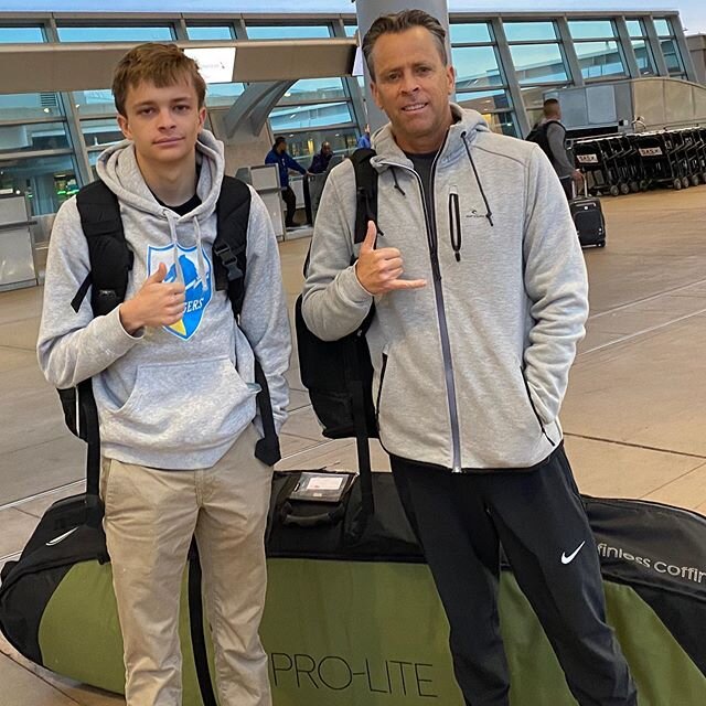 Senior trip with David (apparently senior trips are a thing). Stoked to head south and get some waves with this young man!