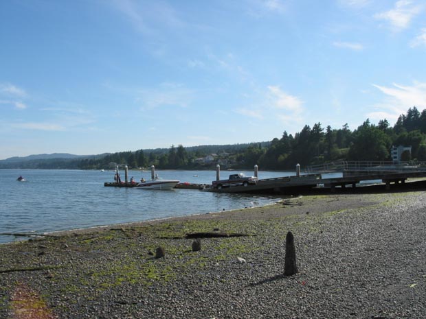  Boat ramp at low tide at Port of Silverdale looking West 