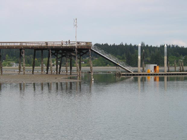  Main Pier at Port of Silverdale, low tide 