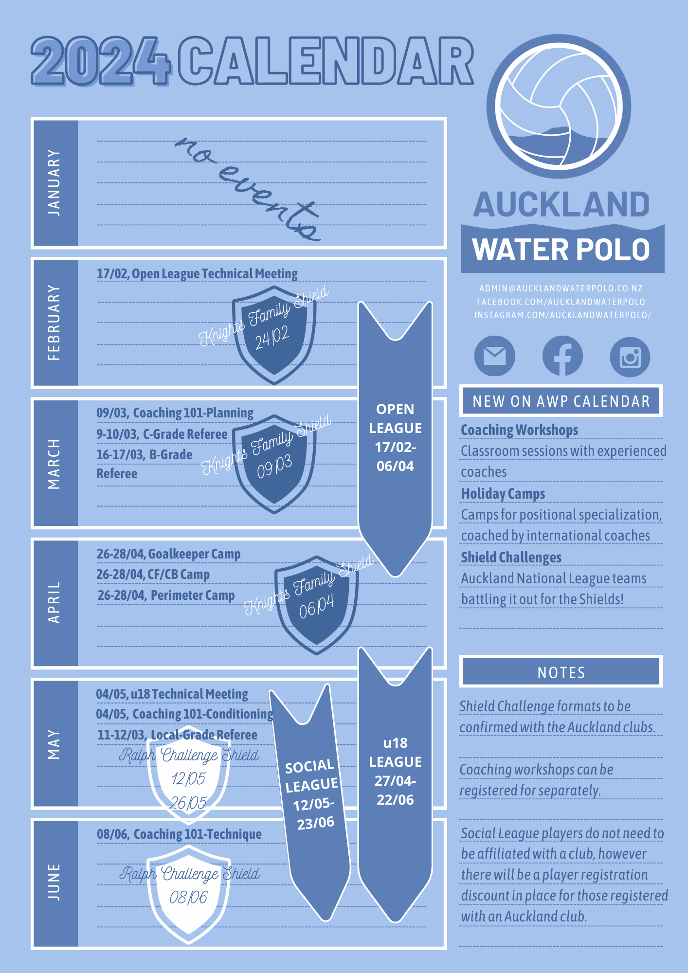 Calendar — Auckland Water Polo