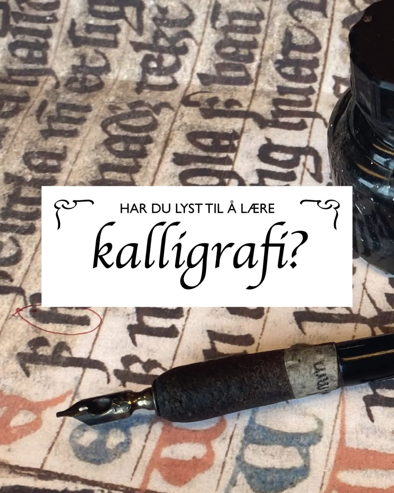Kurs i kalligrafi &ndash; en pause fra det digitale

Kalligraf Ingjerd Broch Oudenstad tilbyr en innf&oslash;ring i kalligrafi p&aring; Flyt&aring;rnet Fornebu.

Kurset foreg&aring;r over fem uker (tirsdager). Dette er en helt analog opplevelse, uten