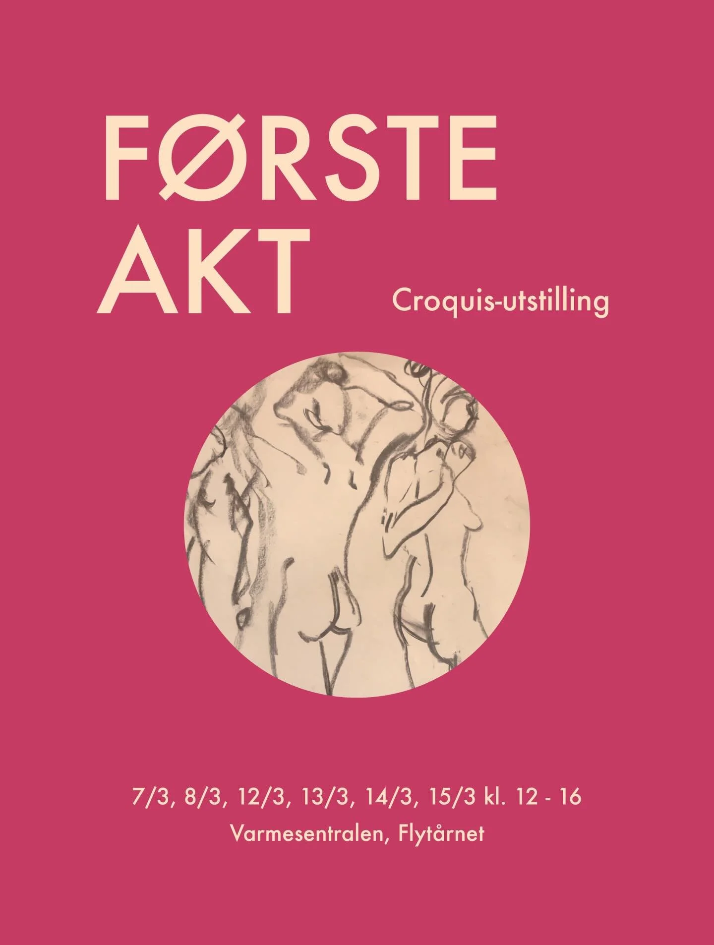Velkommen til croquis-utstilling i Varmesentralen, med &aring;pning l&oslash;rdag 7. mars kl. 12 - 16.

Utstillingen er &aring;pen 7/3, 8/3, 12/3, 13/3, 14/3 og 15/3, alle dager mellom kl 12 og 16. Det er i tillegg &aring;pent i fm. arrangementer i V