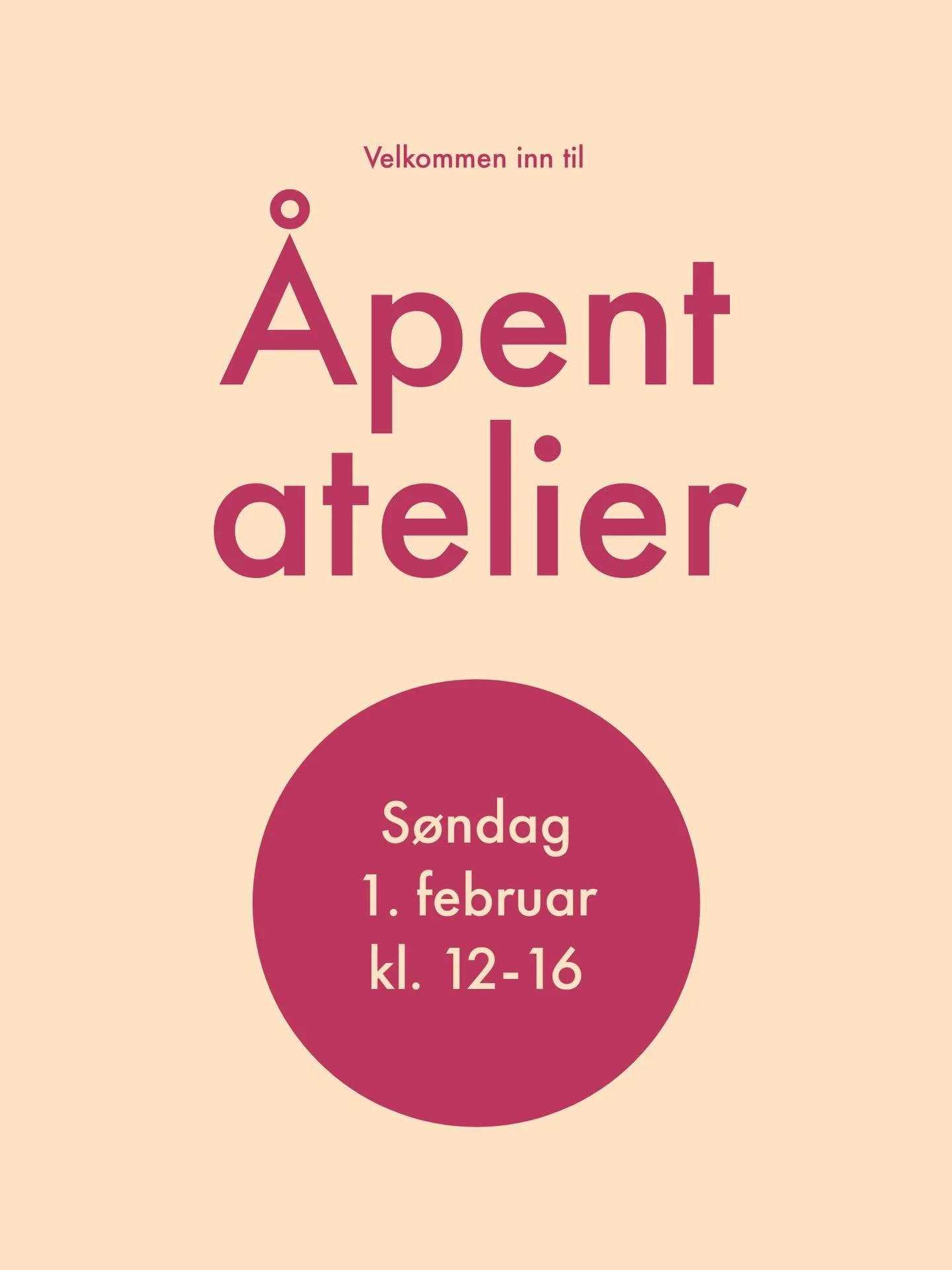Velkommen til &aring;pent atelier p&aring; Flyt&aring;rnet, s&oslash;ndag 1. februar kl. 12:00-16:00. Dette er f&oslash;rste &aring;pent atelier i &aring;r, og planen er &aring; holde &aring;pent hver f&oslash;rste s&oslash;ndag m&aring;neden, unntat