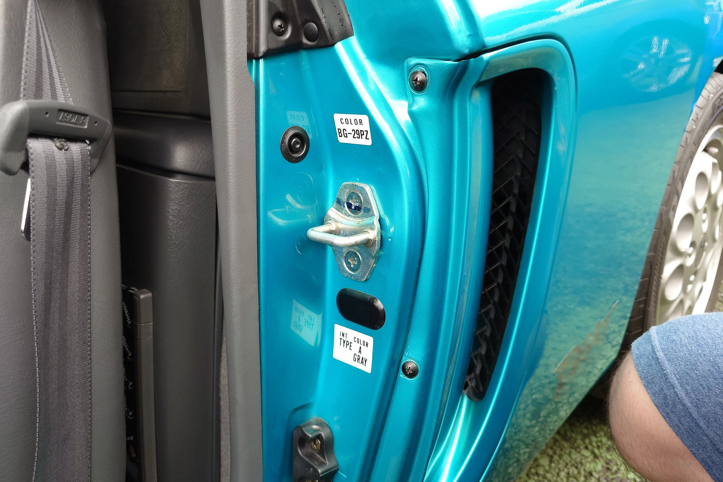 It is common for the lower sills to rust and be repaired on beats so the doors are opened and this area carefully inspected