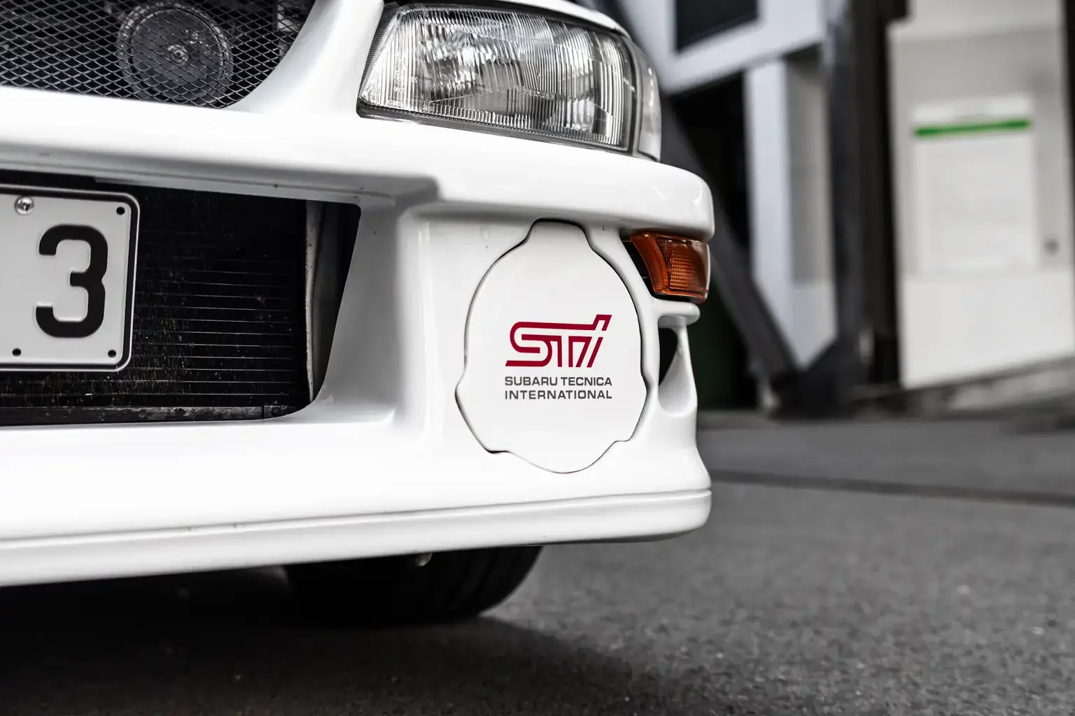 22b Sti catalog option bumper spot light cover on gc8 subaru impreza WRX STi version 4 1998 JDM vehicle for export sale New Zealand