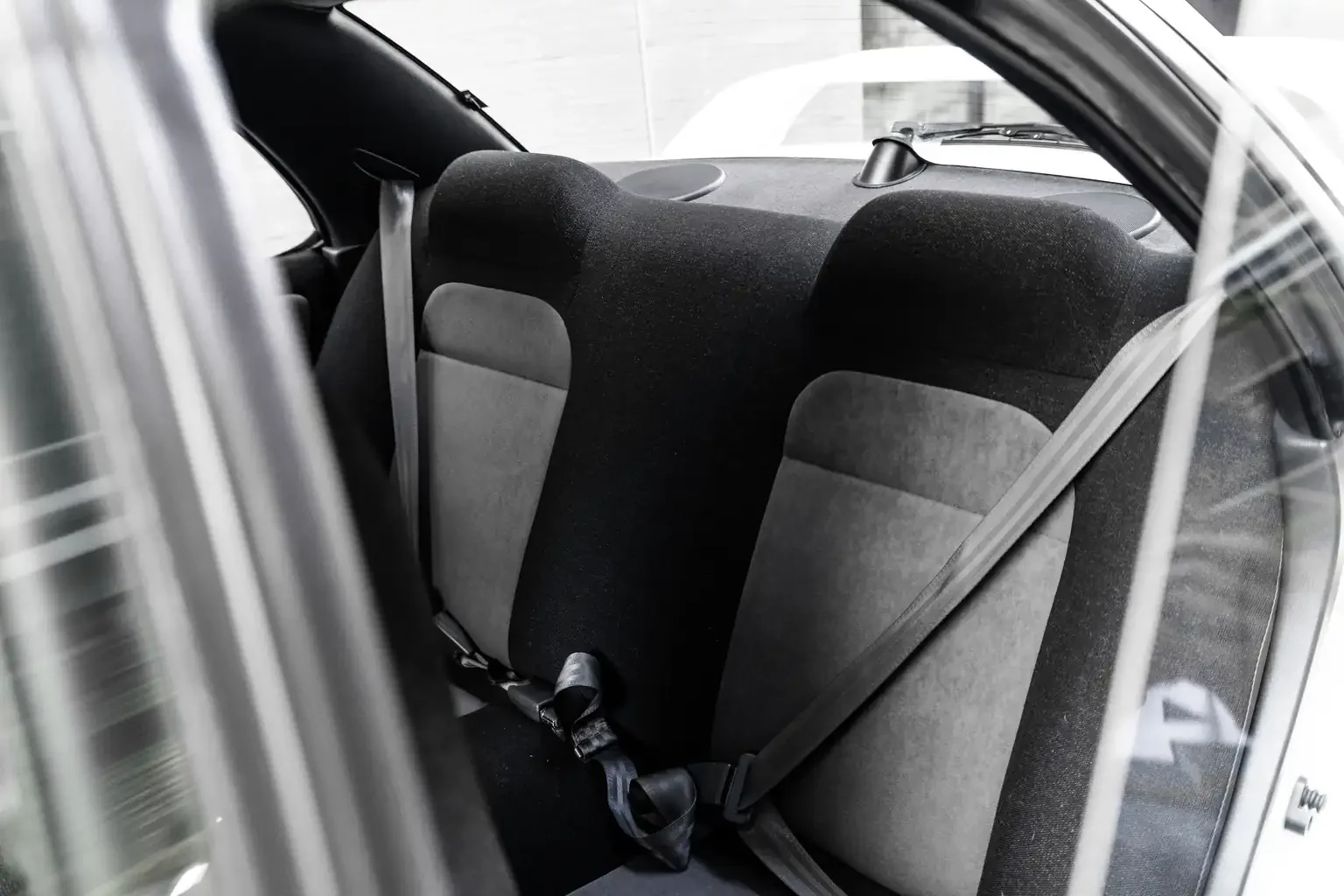 rear seat black and grey gc8 subaru impreza WRX STi version 4 1998 JDM vehicle for export sale New Zealand