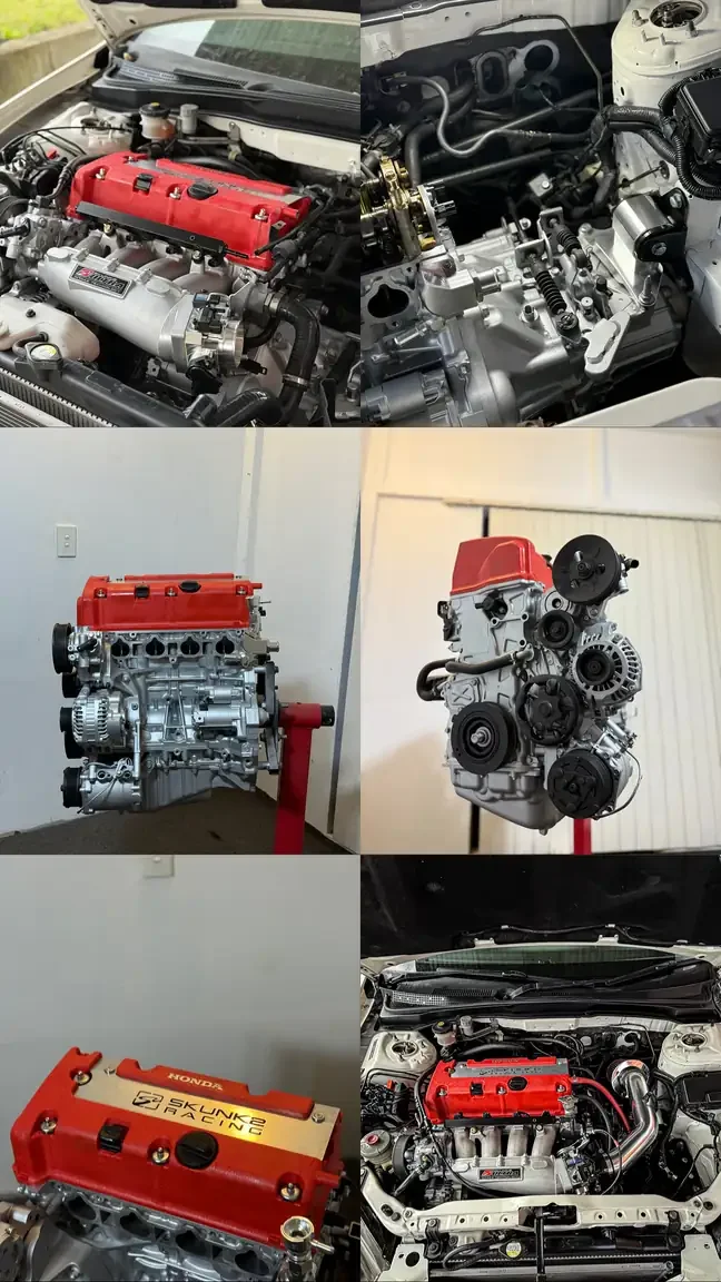 K20A engine rebuild photos 2001 DC5 Honda Integra Type R JDM export vehicle for sale New Zealand