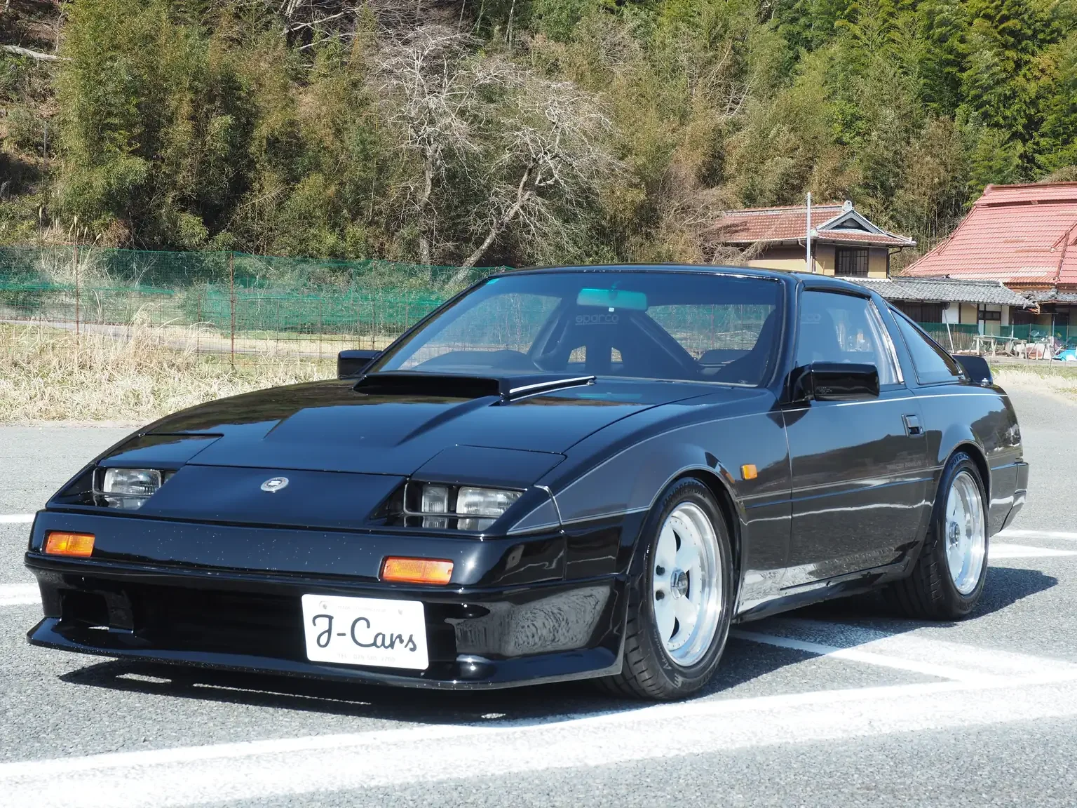 exterior view front passengers side angle view Nissan fairlady z 200zr 2 seater JDM for export from Japan