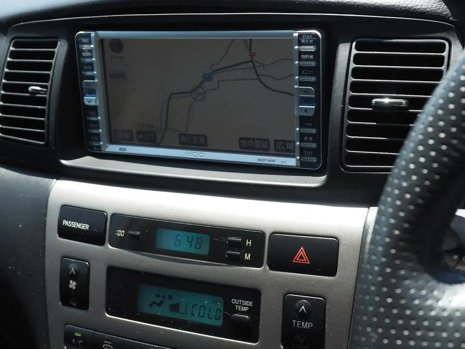 factory navigation unit view interior toyota corolla runx aero tourer z 6 speed zze123 JDM export stock for sale japan