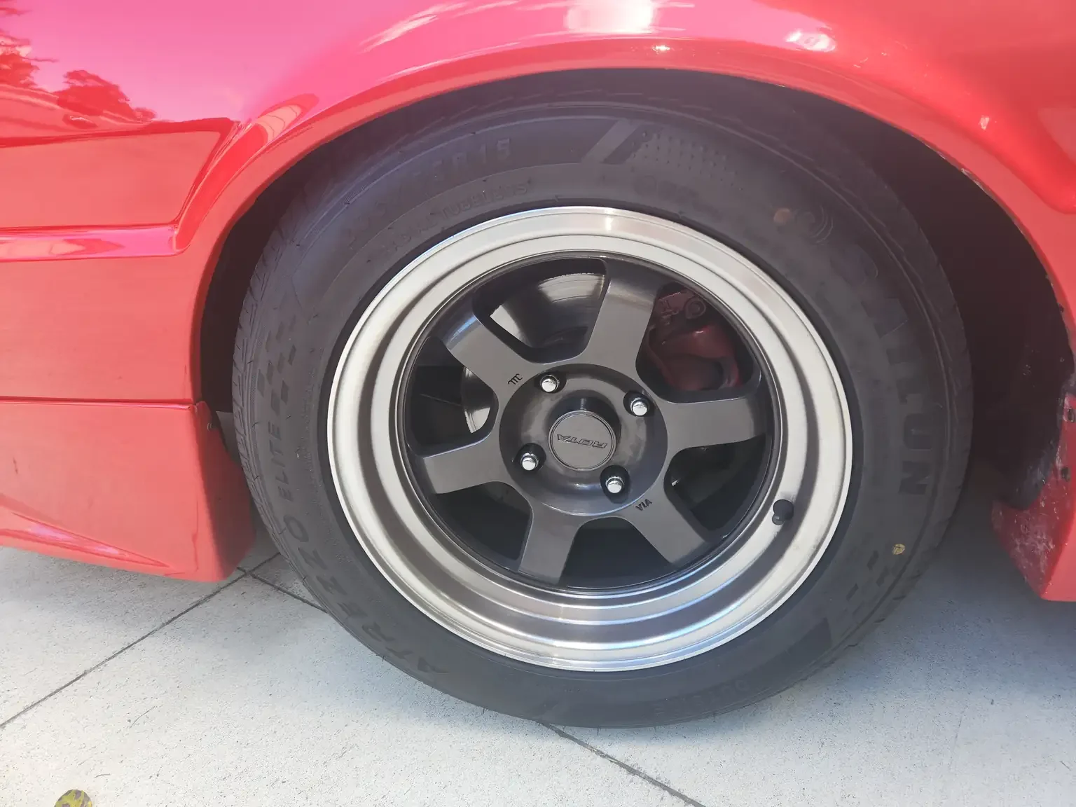 Alloy wheel view on Mitsubishi Starion GSR II Turbo JDM spec NZ New export vehicle for sale New Zealand
