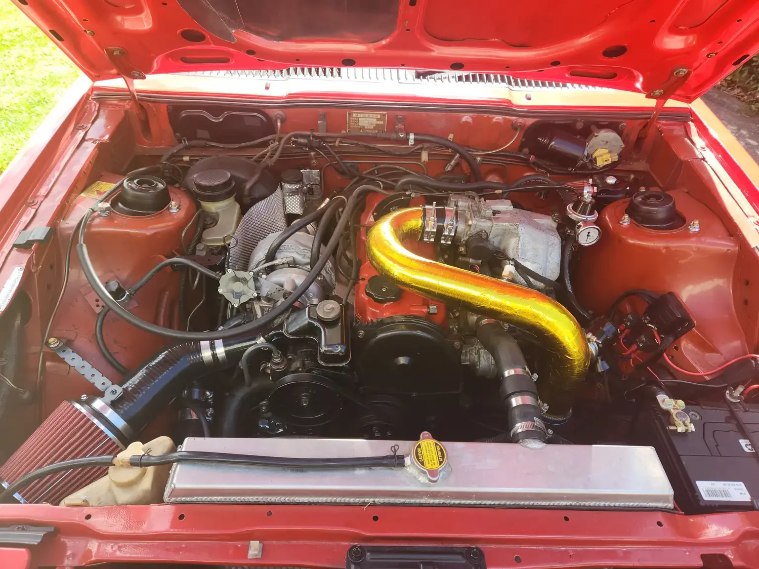 engine room view Mitsubishi Starion GSR II Turbo JDM spec NZ New export vehicle for sale New Zealand