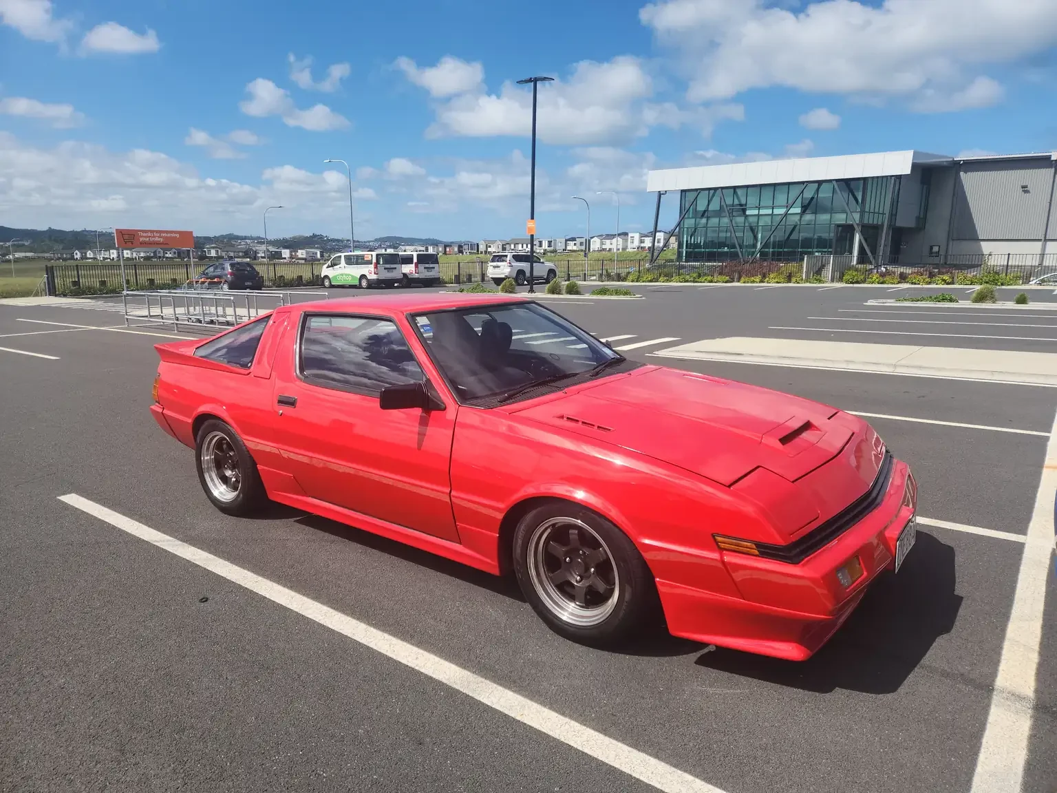 Front drivers corner view Mitsubishi Starion GSR II Turbo JDM spec NZ New export vehicle for sale New Zealand