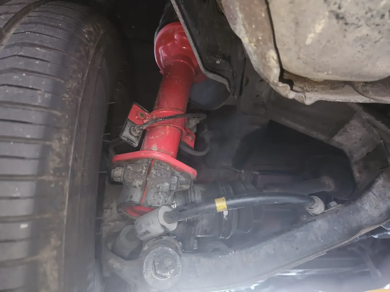 right rear shock condition view Mitsubishi Starion GSR II Turbo JDM spec NZ New export vehicle for sale New Zealand