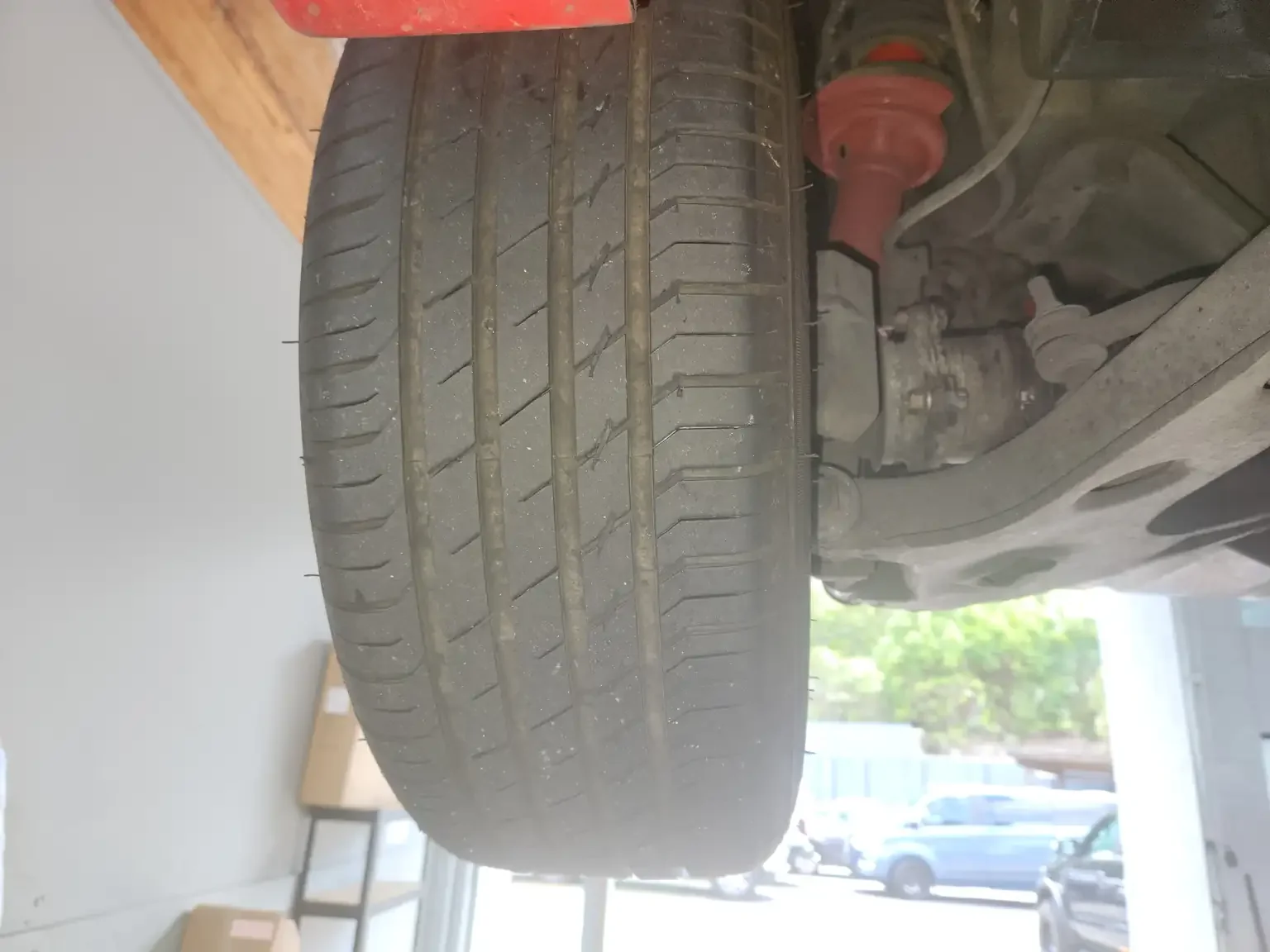 right rear tyre condition view Mitsubishi Starion GSR II Turbo JDM spec NZ New export vehicle for sale New Zealand