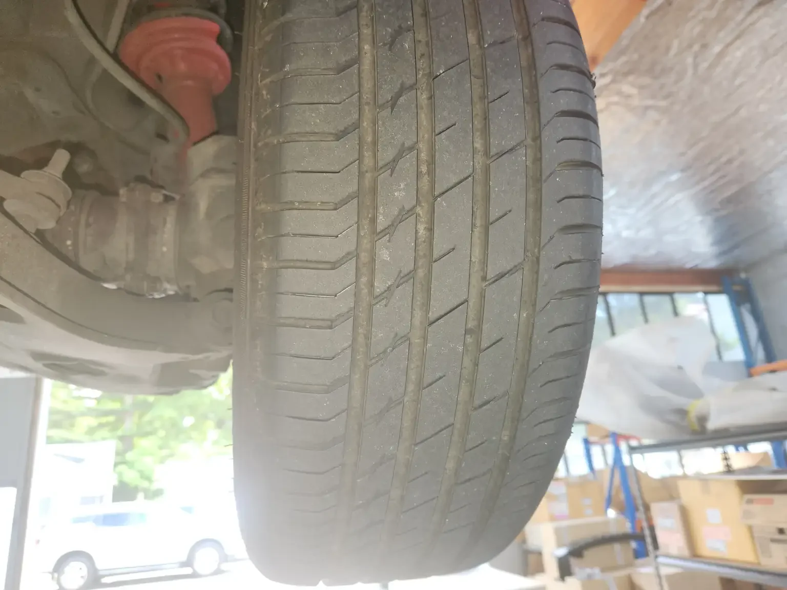 left rear tyre condition view Mitsubishi Starion GSR II Turbo JDM spec NZ New export vehicle for sale New Zealand