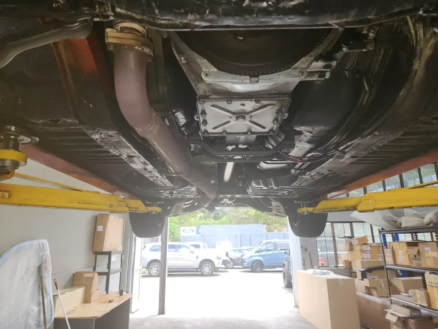 under floor condition view Mitsubishi Starion GSR II Turbo JDM spec NZ New export vehicle for sale New Zealand