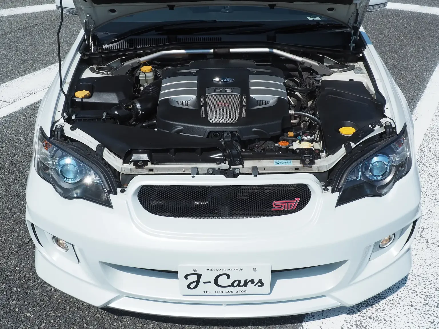 ez30 engine view with bonnet open subaru legacy 3.0R B-Spec 6MT jdm export stock japan