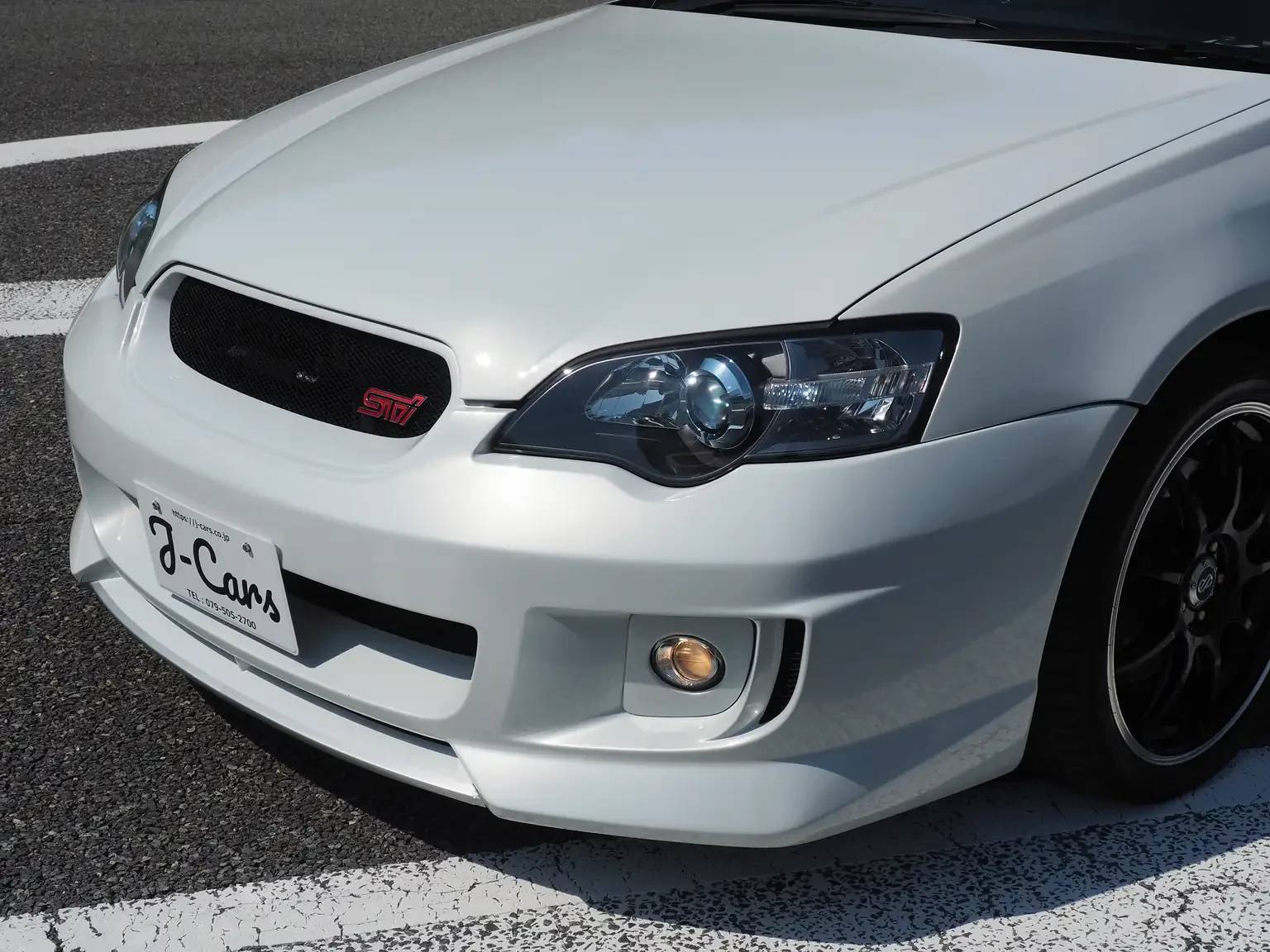 front end view from passengers side angle subaru legacy 3.0R B-Spec 6MT jdm export stock japan