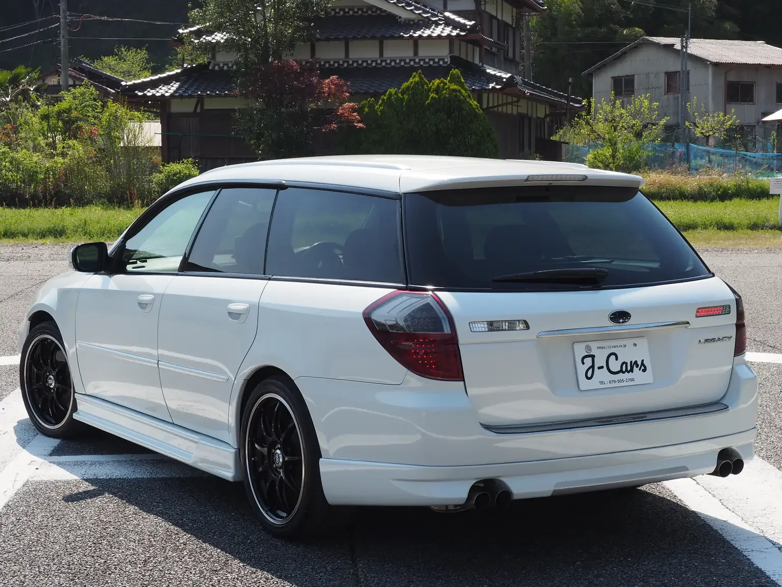 rear passengers side angle view subaru legacy 3.0R B-Spec 6MT jdm export stock japan